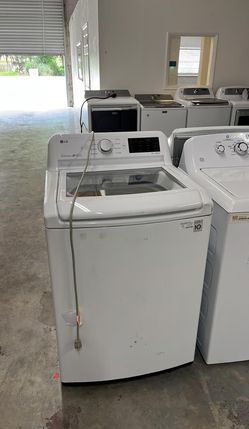 LG Top Load Washer – Direct Drive, Glass Lid (White)