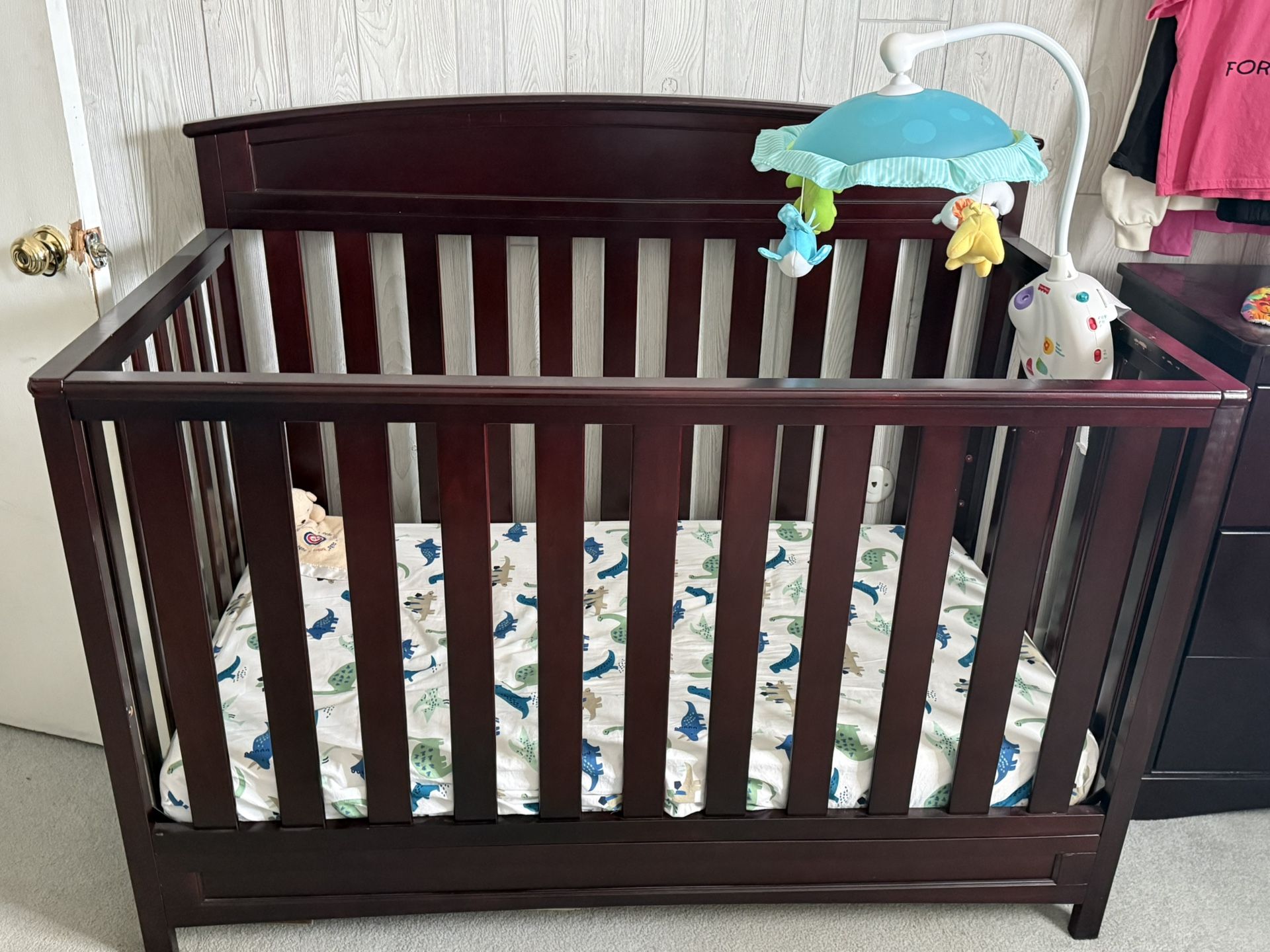 Crib, Mattress, Changing Table And Dresser