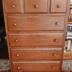 Solid Wood Desk And Drawers