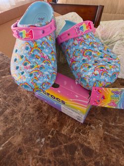 Brand new Lisa Frank Crocs