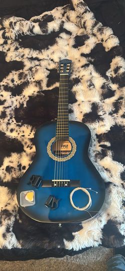 Blue Acoustic Guitar