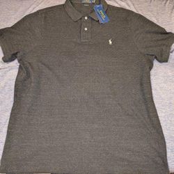 $110 Polo Ralph Lauren Men's Gray Short-Sleeve Classic-Fit Polo Shirt Size XL