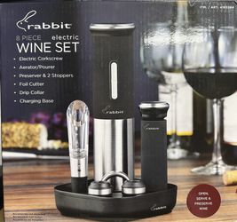 Rabbit 8-piece Electric Wine Set Corkscrew