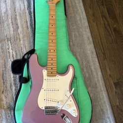 FERNANDES Purple Strat type Electric Guitar From JAPAN