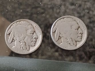 2 Buffalo nickels