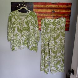 Rachel Zoe 2 Piece Linen Set Size XL