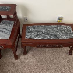 Antique Center With Side Table