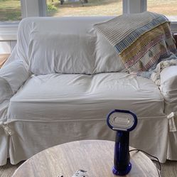 2 White Loveseat Slipcovers