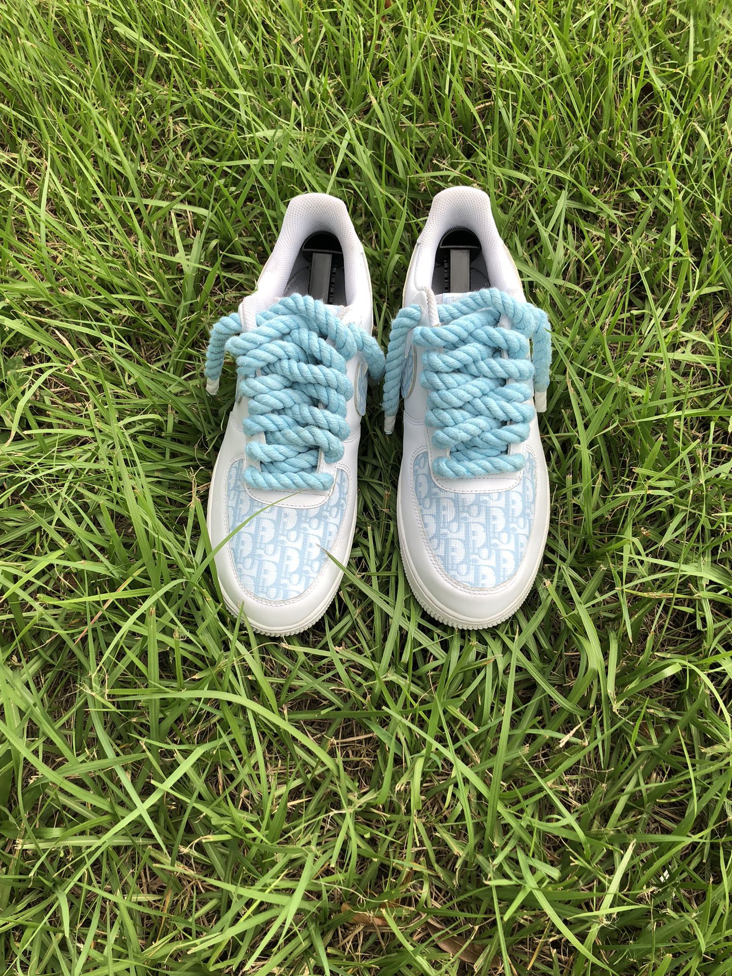 Air Force 1 Dior Baby Blue with Rope Laces for Sale in Tampa, FL - OfferUp