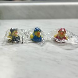 Dutch Bros 3/26/2025 Limited Edition Surprise Drop Rubber Ducks w/ Bucket Hats And 1992 Jerseys Complete Set of 3