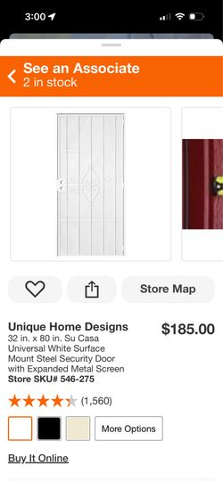 32x80 WHITE SECURITY DOOR NEW SCREEN LITTLE DAMAGE