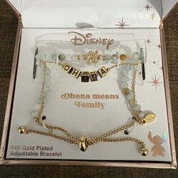 Disney Lilo And Stitch “Ohana Means Family” Adjustable Bracelet 