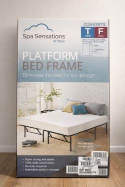 Twin / Full Platform Foldable Bed Frame Excellent Condition plus free mattress