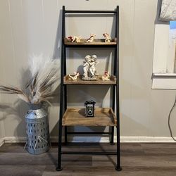 Nice Solid Wood And Metal Shelf 