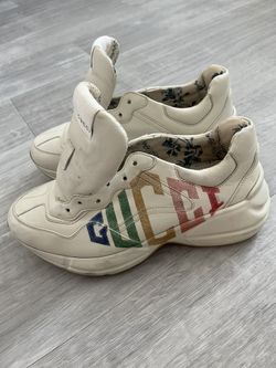 WOMEN'S RHYTON GLITTER GUCCI SNEAKER Size 37 1/2