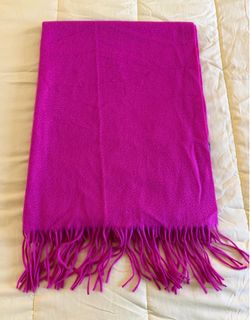 Pink Scarf Wrap Fringe Shawl – Soft, Warm, Lightweight (Cashmere Feel)