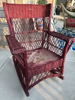 Antique Early 1900’s Wicker Rocking Chair