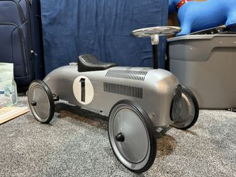 Toddler Ride on Silver Streak Racer-Silver