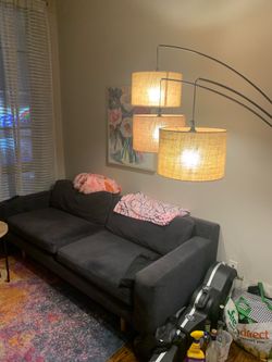 West Elm indigo couch