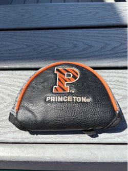 Used Princeton Tigers Mallet Putter Golf Club Head Cover Embroidered