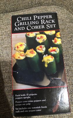 Chili Pepper Grilling Rack And Corer Set