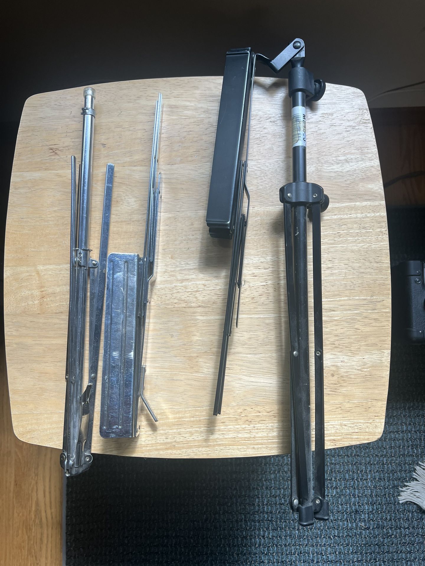 Two Adjustable Folding Music Stands
