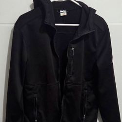 Ozark Trail  Black Hooded Soft shell Black Jacket S 34-36 