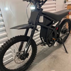 GT73 Electric E-Bike Dirt Bike Style Full Suspension, 25 Inch Deal Dirt Bike Tires, 37mph, 2 Batteries 