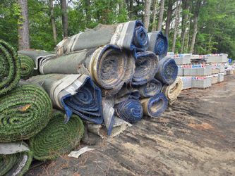 Clearance 8 Rolls Left ! 7' by 50' + rolls of Used Turf