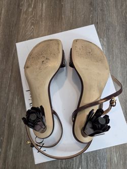 JW Anderson Burgundy Tassel Heel Sandals – 41