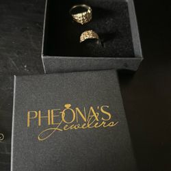 Two Nugget Rings 10k