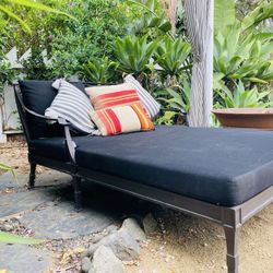 Restoration Hardware double chaise lounge, Black 