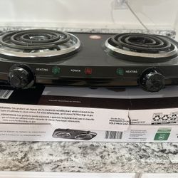 Two-burner electric stove