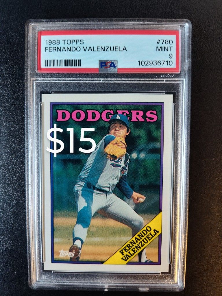 Fernando Valenzuela 1988 Dodgers PSA 9