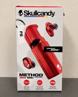 Skullcandy Method 360 ANC Wireless Earbuds – Plasma Red | Sound by Bose | Brand New