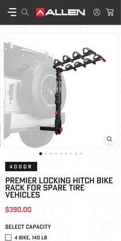 Premier Locking Hitch Bike Rack for Spare Tire Vehicles