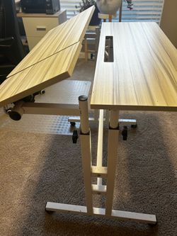 Adjustable Drafting & Craft Table with Tilting Surface