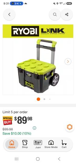 Ryobi LINK Modular Rolling Tool Box