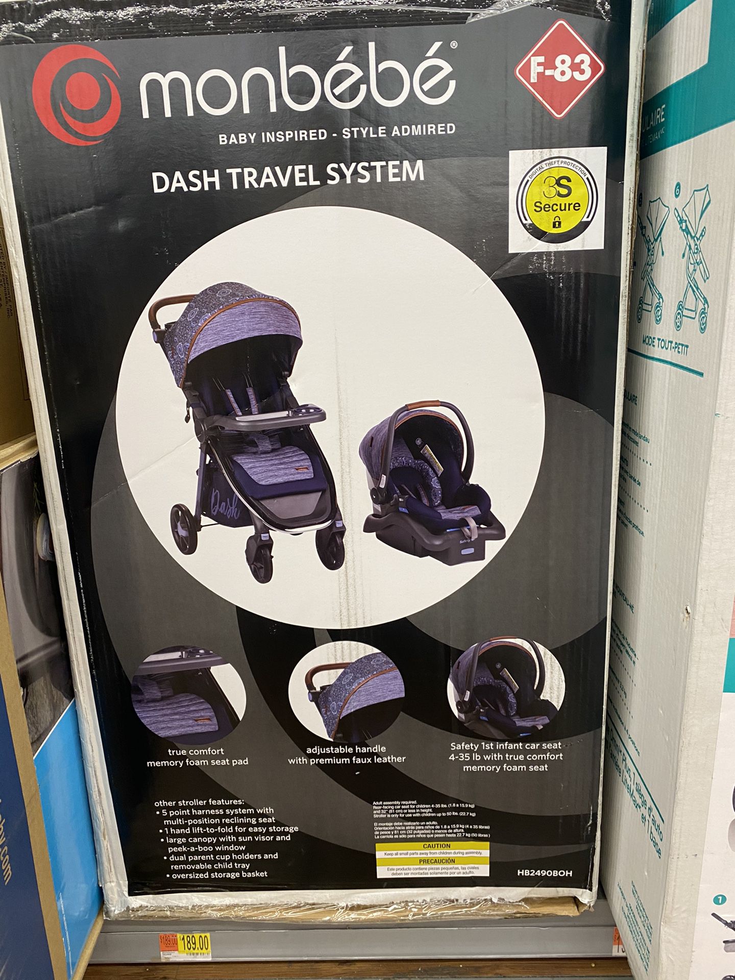 Brand New Unopened Monbebe Baby Stroller & Car Seat