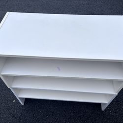 2 Pressed Wood Stackable Shelf Rack Hutch