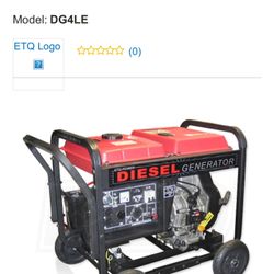 Diesel Generator Model DG4LE Open Box  1300.00