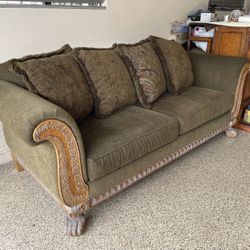 Two Beautiful Sofa, Green/Brown