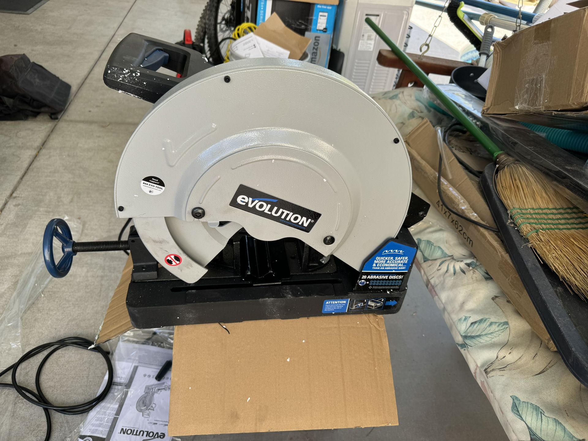 Evolution Metal Chop Saw with Blade for Metal  EVOSAW380 Reduced For Quick Sale