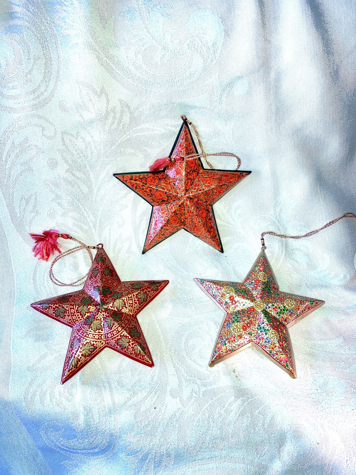 Kashmiri Paper Maché Star Ornaments India