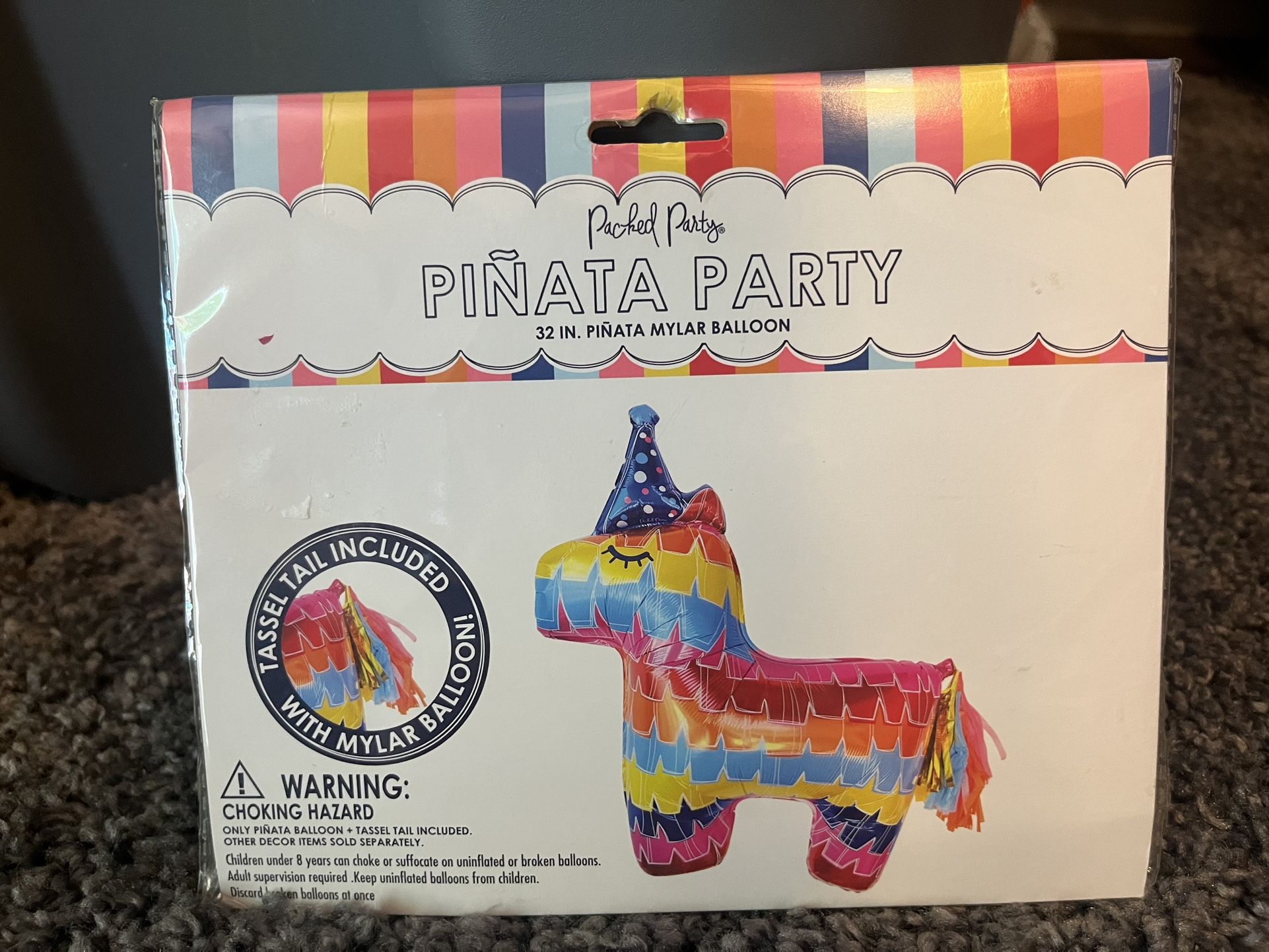 Piñata Party 32” Mylar Balloon w/ Tassel Tail