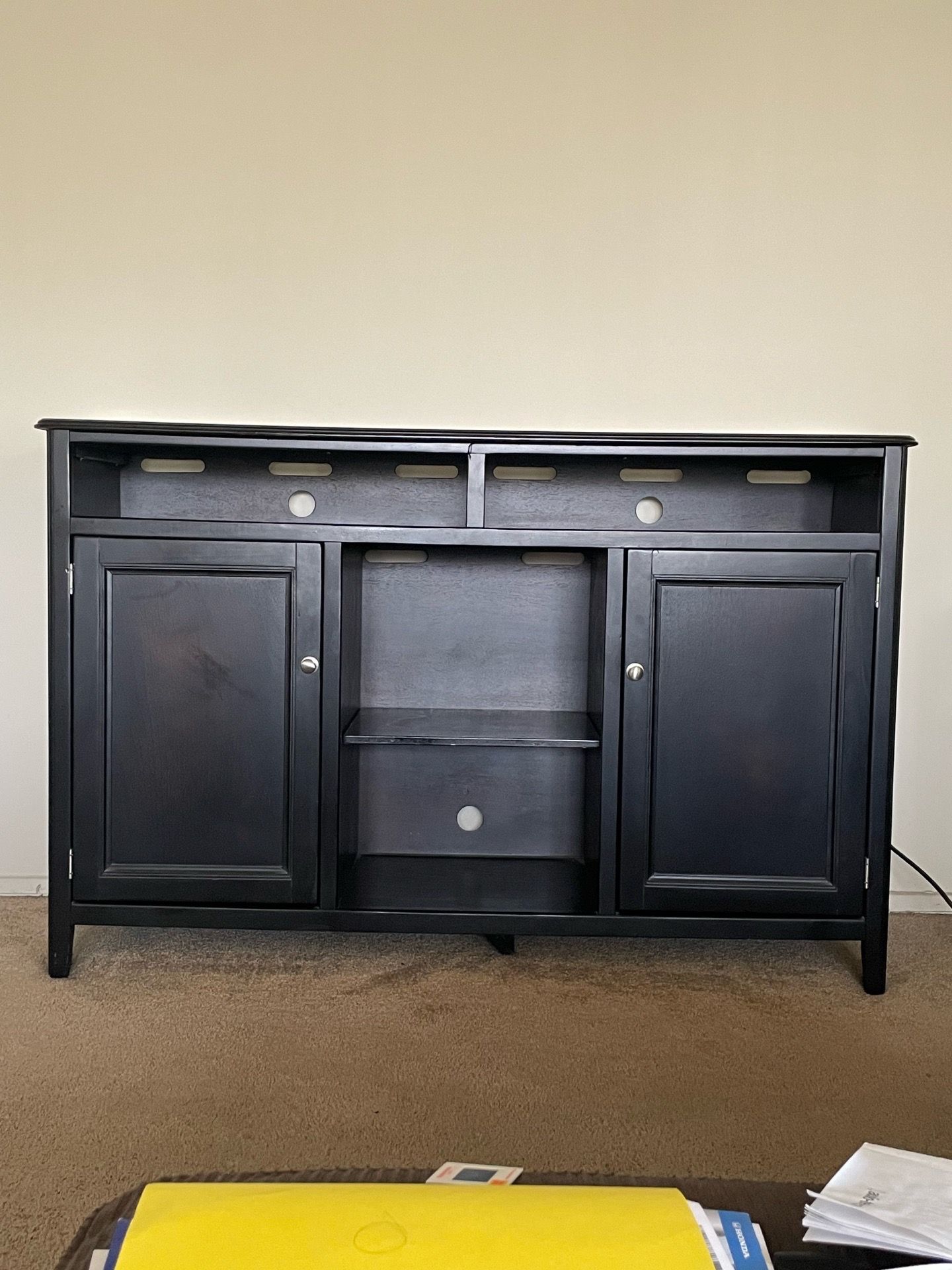 TV stand / media console for 65 inch tv with storage