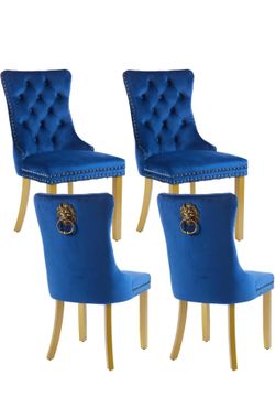 Blue And Gold Kitchen Chairs