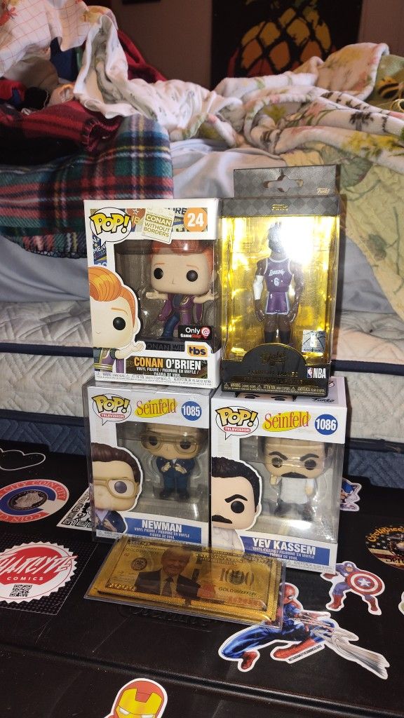 Funko Pops and Gold Foil