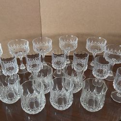 Crystal Glasses Longchamp Eclat Cristal D'arques 