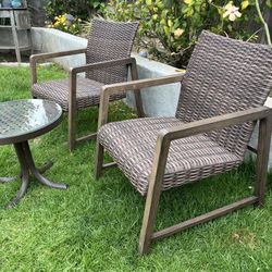 Outdoor Patio Furniture, Great Condition, Well-Made, Sturdy, Weather, Resistant, Dark, Brown, See My Profile For Other Outdoor Furniture
